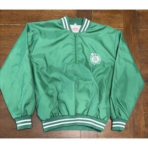 Vintage Men’s L Chalk Line Boston Celtics Quarter Zip Nylon Jacket Pullover NBA
